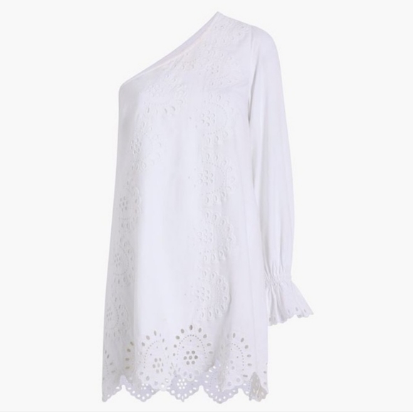 Hill House the mila dress white linen medium - Picture 2 of 9